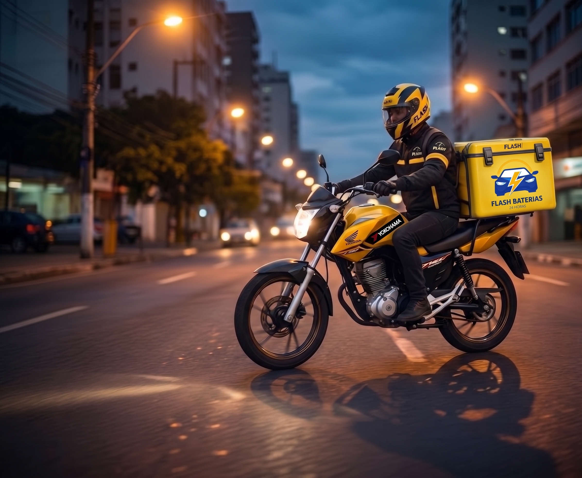 Entregador técnico Flash Baterias 24 horas Rio de Janeiro